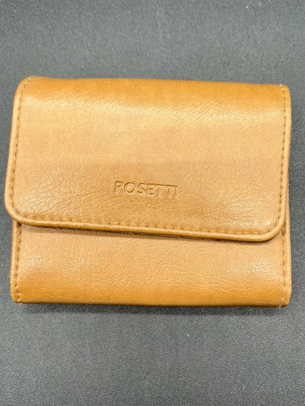 Rosetti Tan Wallet Womens Small Bifold Card Holder ID Coin Pocket Compact